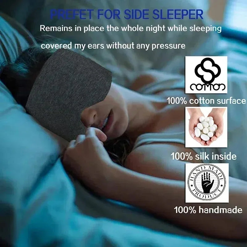 Cotton 3D Sleep Mask – Light Blocking, Soft & Adjustable Eye Mask Sleep Eye Mask Peaceful Pleasures Health and Wellness