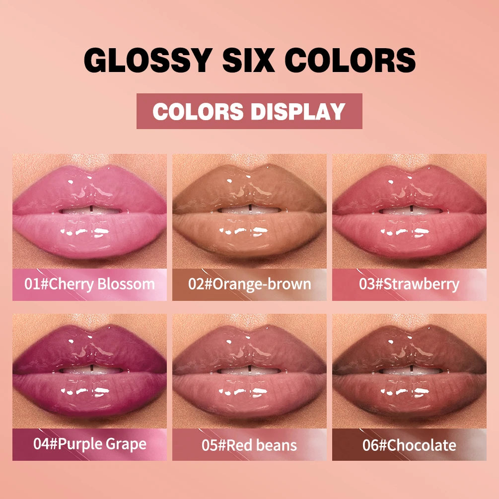 QIBEST Crystal Lip Balm Moisturizing Lip Gloss Oil Jelly Lipgloss Long Lasting Liquid Lipstick Hydrating Tinted Lip Serum Makeup Peaceful Pleasures Health and Wellness
