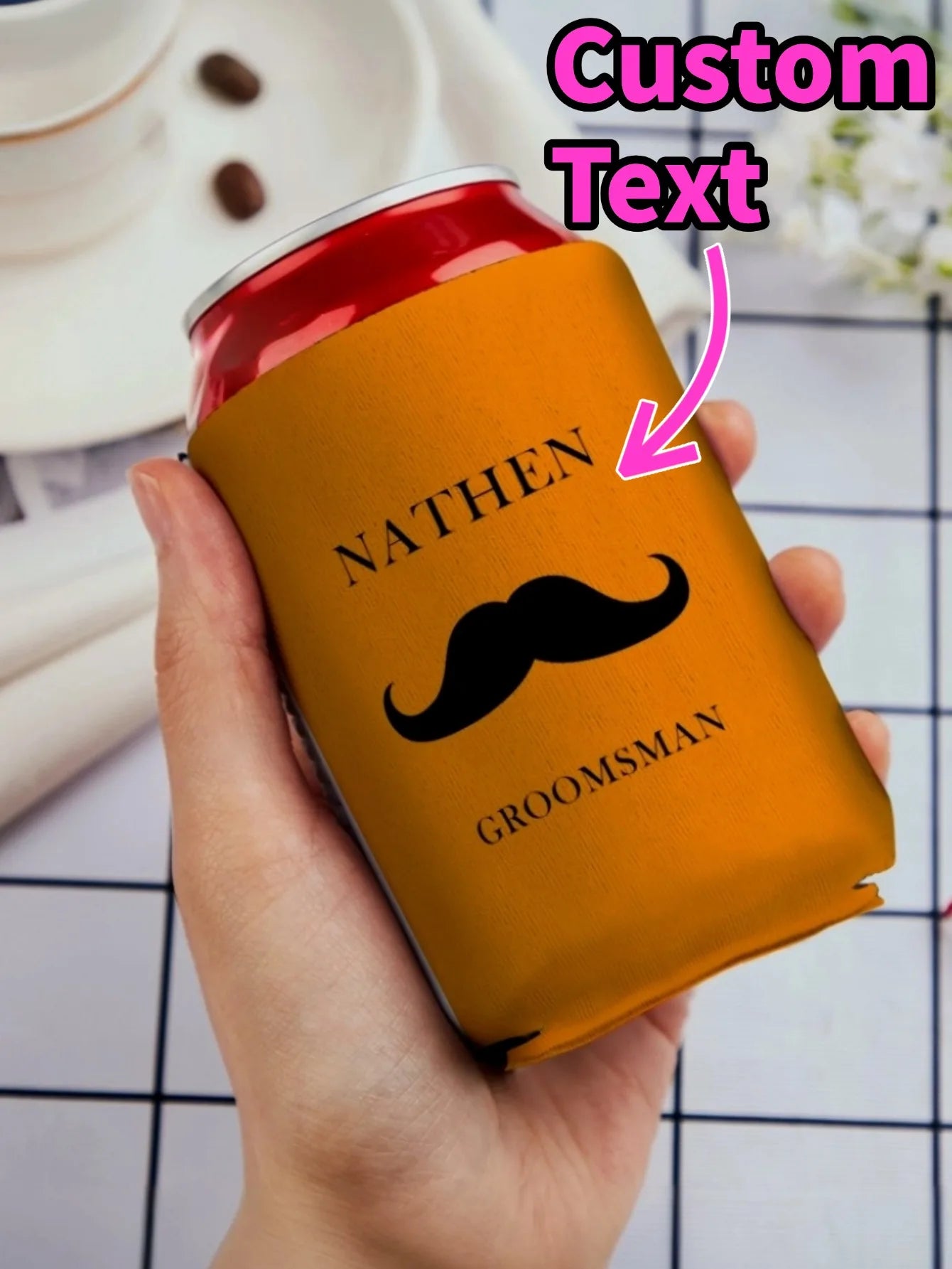 Custom Photo Can Cooler Sleeve | Personalized Koozie Gift