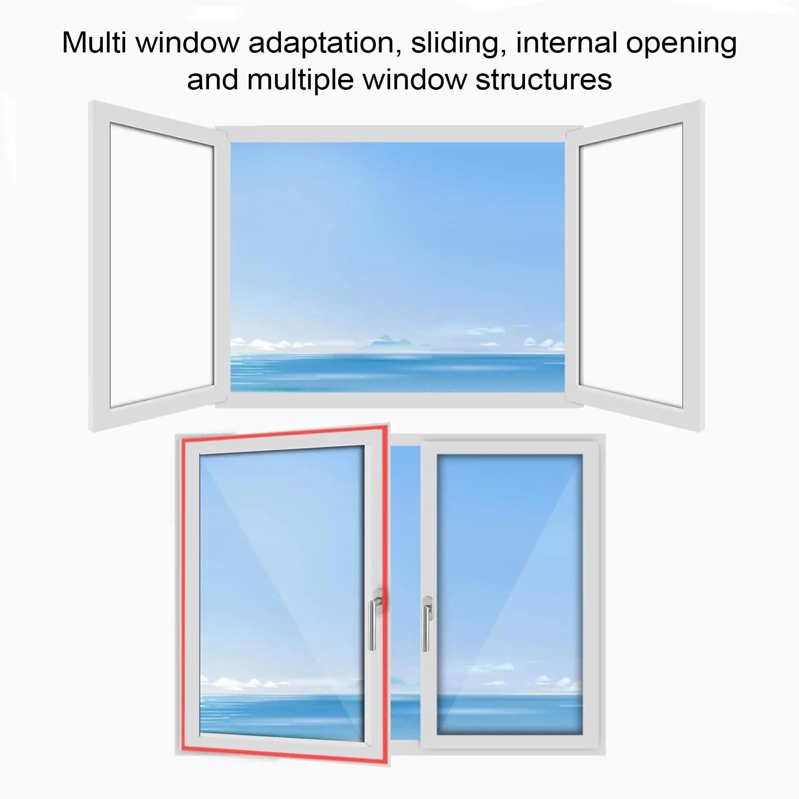 Portable Air Conditioner Window Seal Kit Casement AC Window Vent Seal Kit Insulation Accessories Stop Air Exchange for Home Peaceful Pleasures Health and Wellness