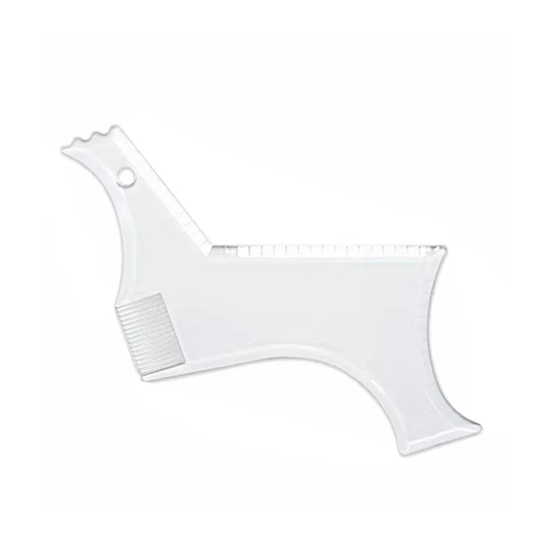 Men's Beard Shaping Tool & Stencil Comb – Stainless Steel