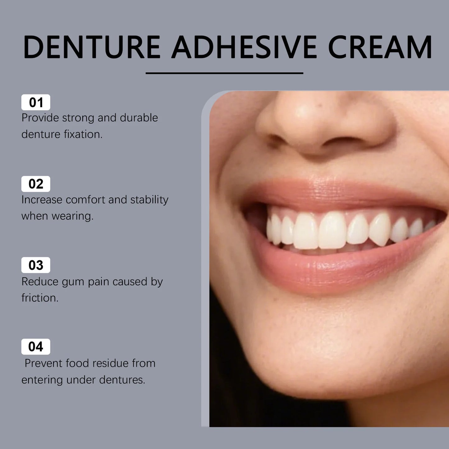 Thermoplastic Denture Adhesive Glue – Extra Hold Secure Fit