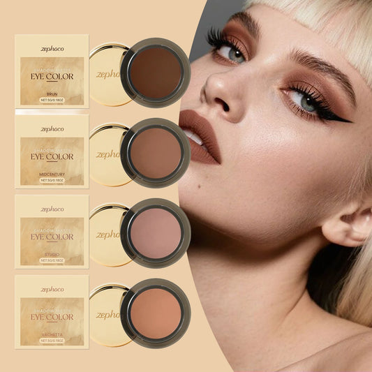 Eelhope Matte Monochrome Eyeshadow – Waterproof Smoky Brown Matte Eyeshadow Peaceful Pleasures Health and Wellness