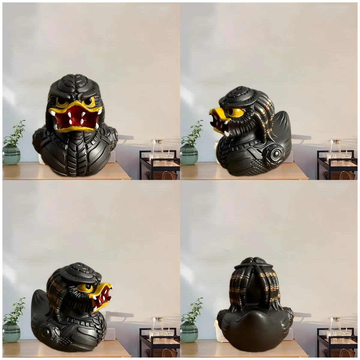 Fantastical and Creative Alien Series Duck Evil Funny Whimsical Alien Series Duck Party Desktop Decoration Resin Ornament Crafts Peaceful Pleasures Health and Wellness