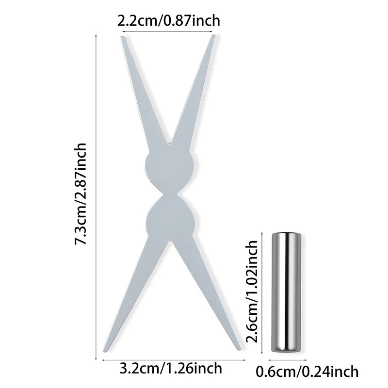 2-in-1 Magnetic Nail Stick Set Double-Headed French Cat Eye Design with Big Y-Shaped Clip for DIY Gel Polish Manicure Peaceful Pleasures Health and Wellness one size