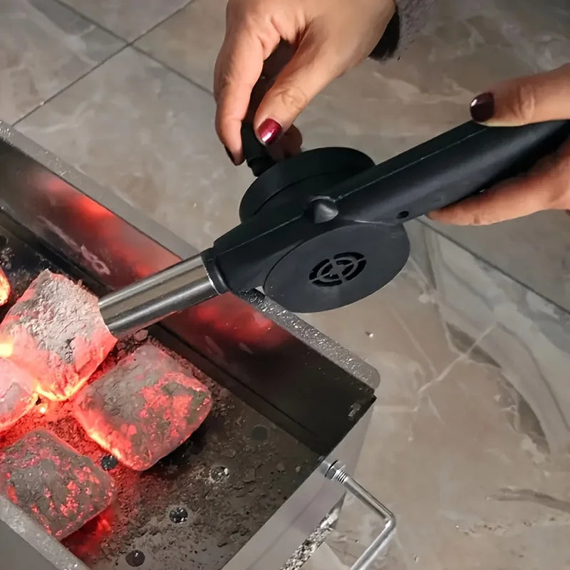 Portable Manual BBQ Blower- Handheld Grill Fan for Outdoor Cooking, Durable Plastic Construction Peaceful Pleasures Health and Wellness