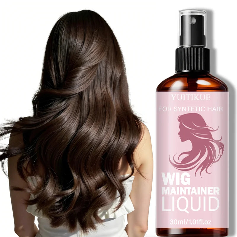 YUITIKUE 30ml Wig Maintainer Liquid Spray for Synthetic Hair Smooth Frizz Control Wig Care Solution Peaceful Pleasures Health and Wellness
