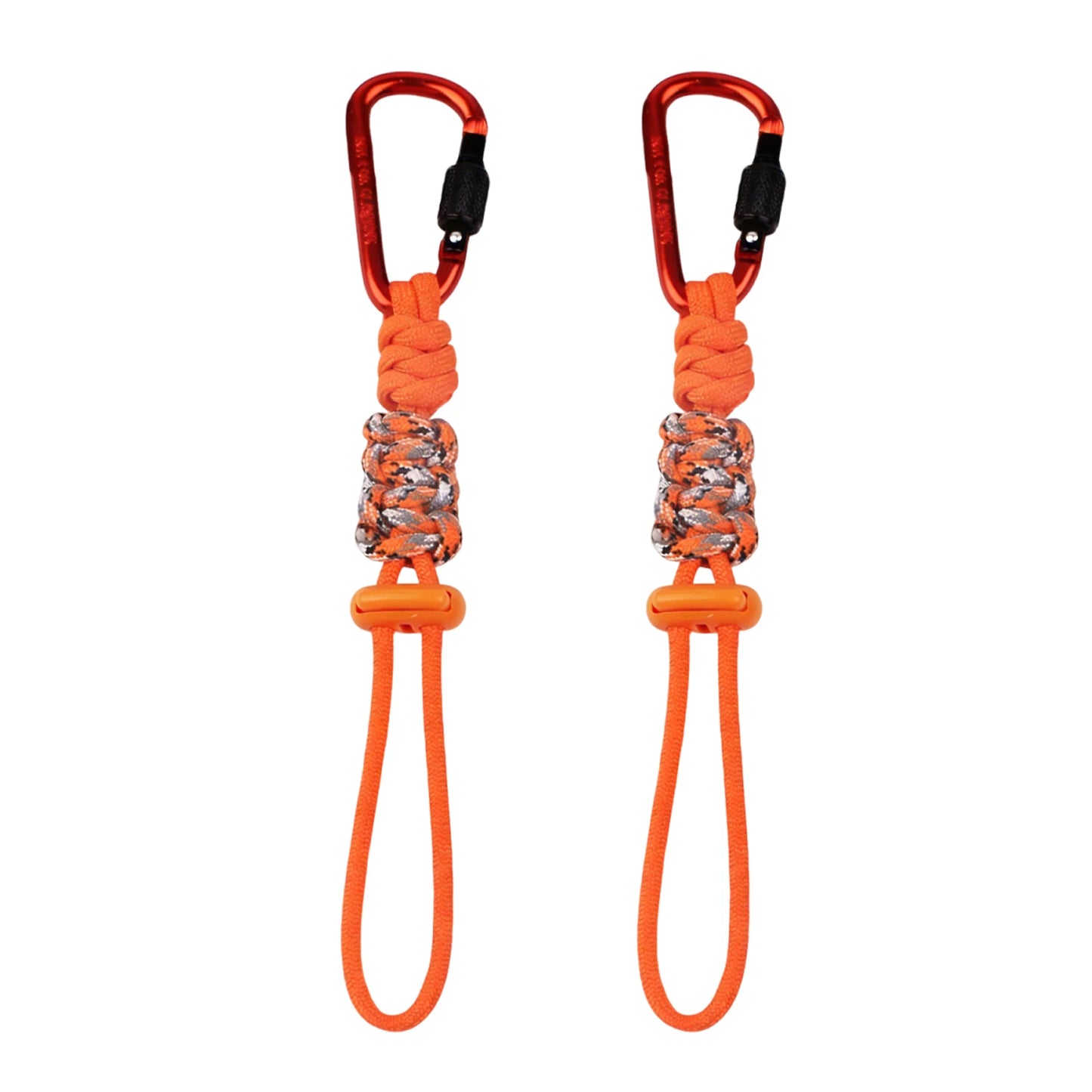 2pcs Hand-Woven Water Bottle Lanyard with Carabiner Clip Multifunctional Lanyard Keychain for Men Women Camping and Hiking Trips Peaceful Pleasures Health and Wellness Orange