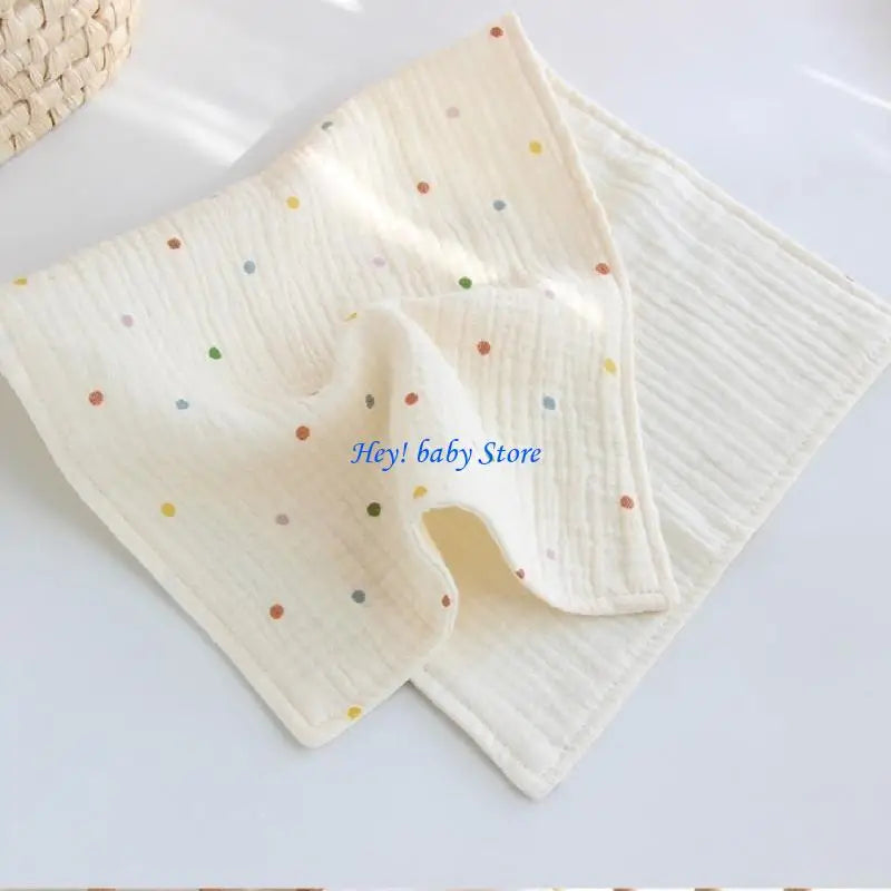 Baby Cotton Burp Cloth | 4-Layer Drool Bib & Face Towel
