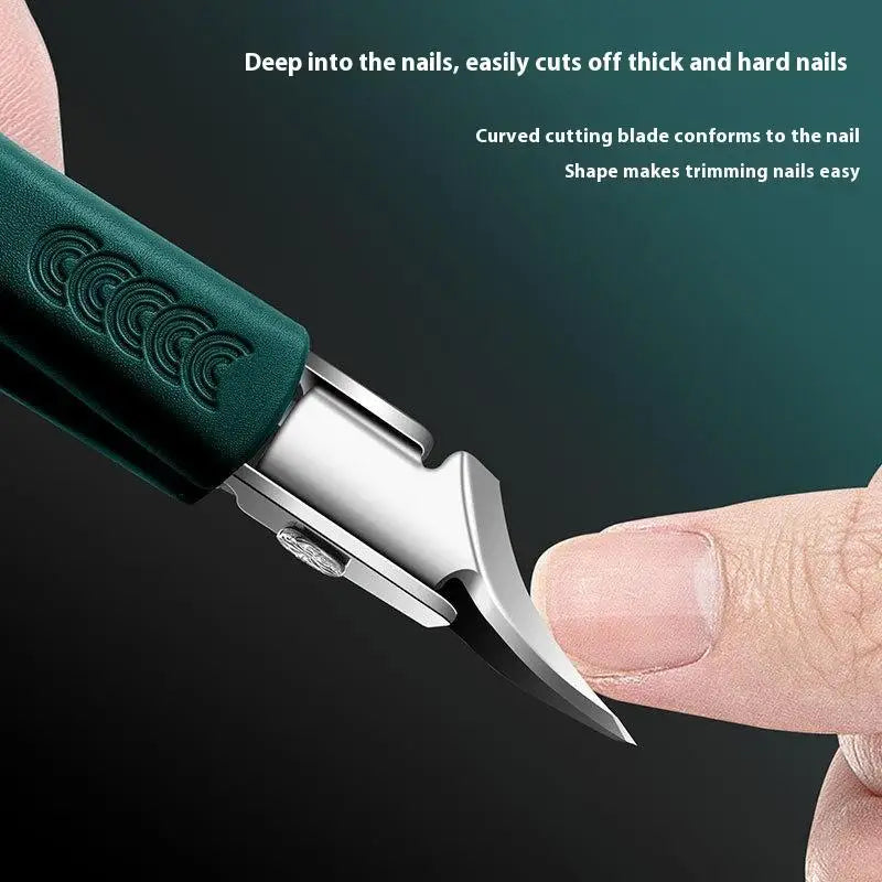 Super Slanted Pointed Nail Clippers Anti-Splash Thick Nail Clipper Toenail Pliers Nail Scissors Toenail Pliers Nail Care Tools Peaceful Pleasures Health and Wellness
