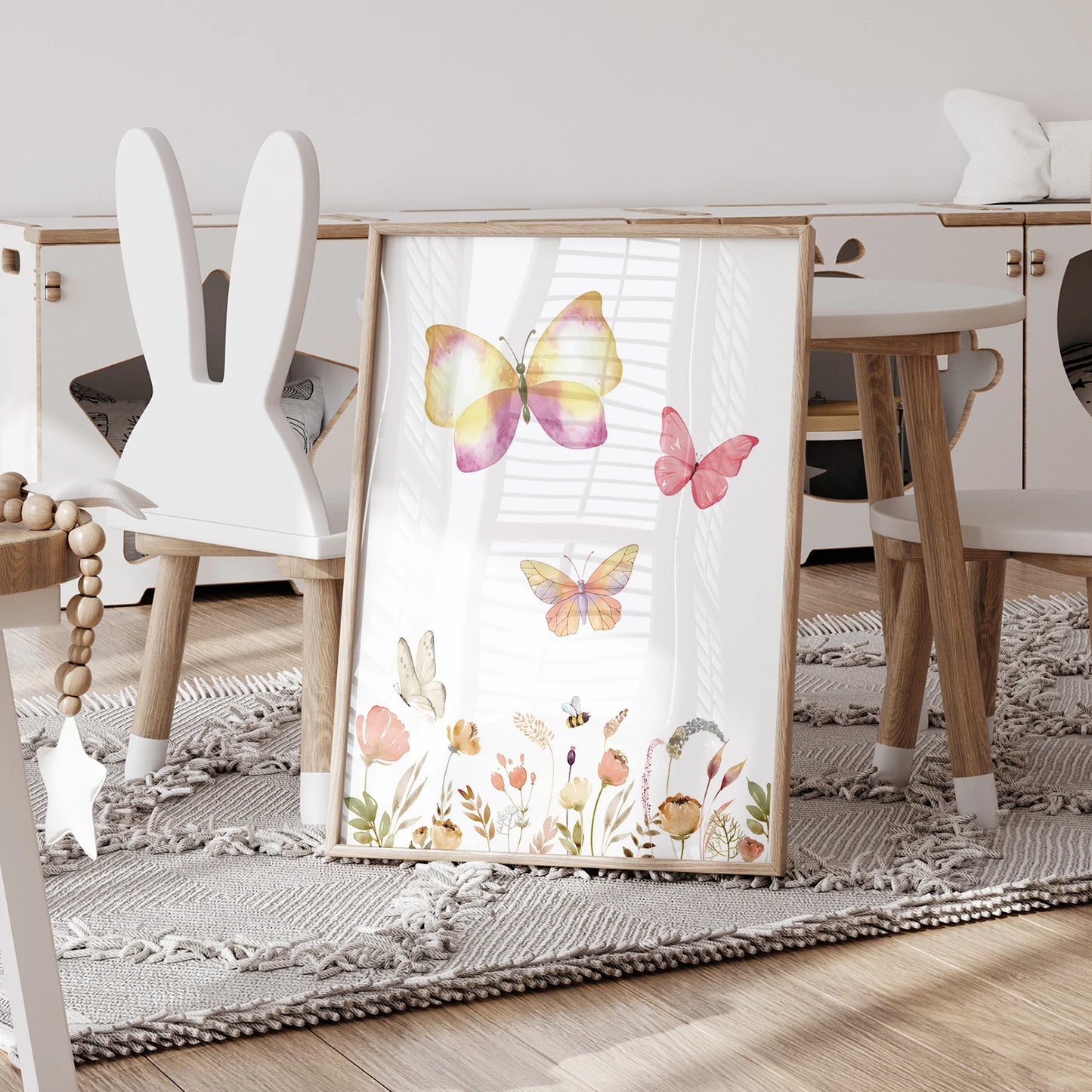 3-Piece Personalized Butterfly Floral Canvas Wall Art Print