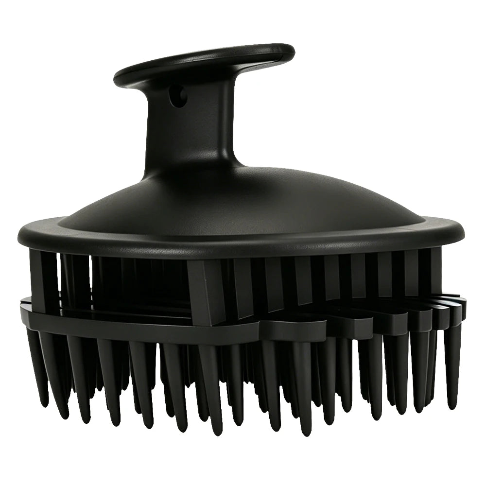 Ergonomic Handle Scalp Exfoliating Shampoo Brush, Multi-Color Hair Washing Scrub Massage Comb For Barber Salon Hair Care Peaceful Pleasures Health and Wellness black