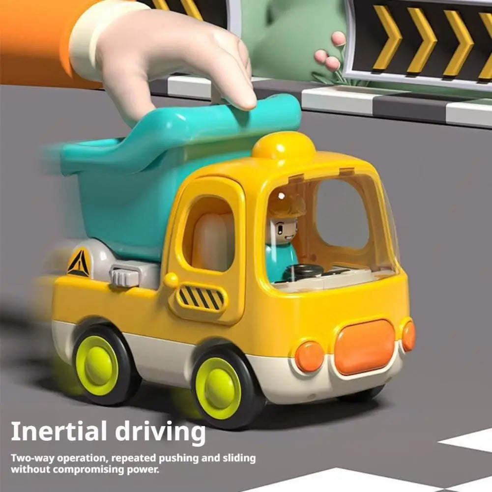 Cartoon Car Toys Dump Truck Mixer Excavator Ladder Helicopter