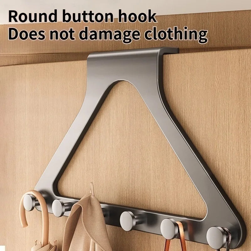 Z-Shape Metal Door Hook Organizer | 6-Hook Cabinet Hanger