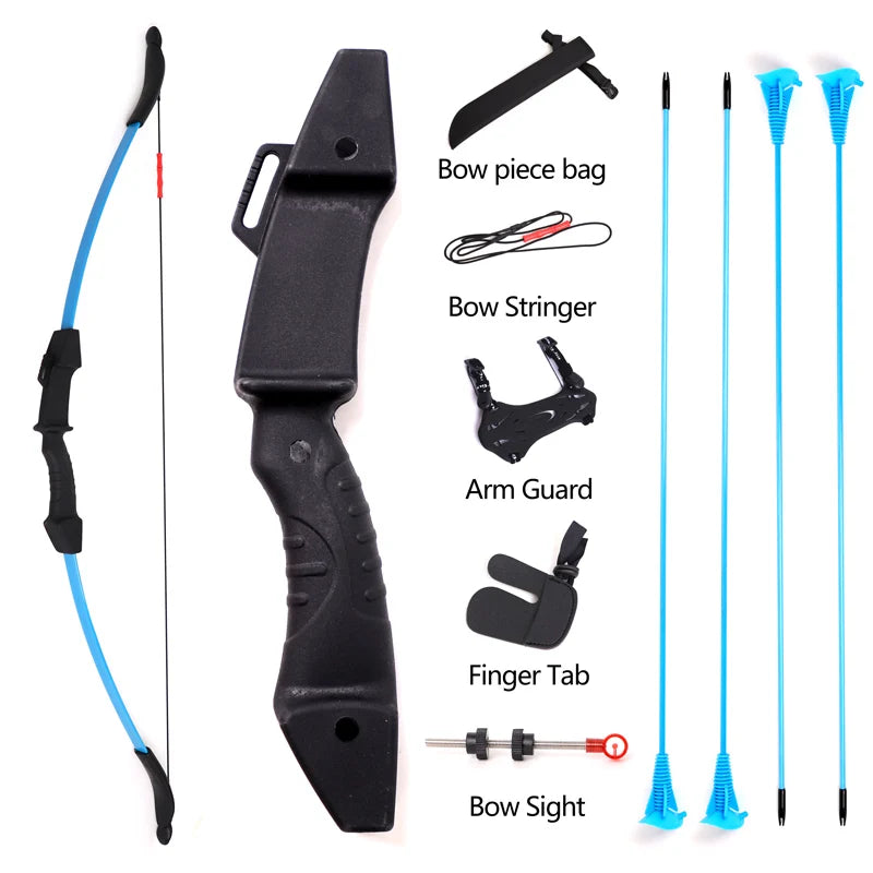 Children Recurve Bow Arrows Youth Kids Take-down Outdoor Shooting Game