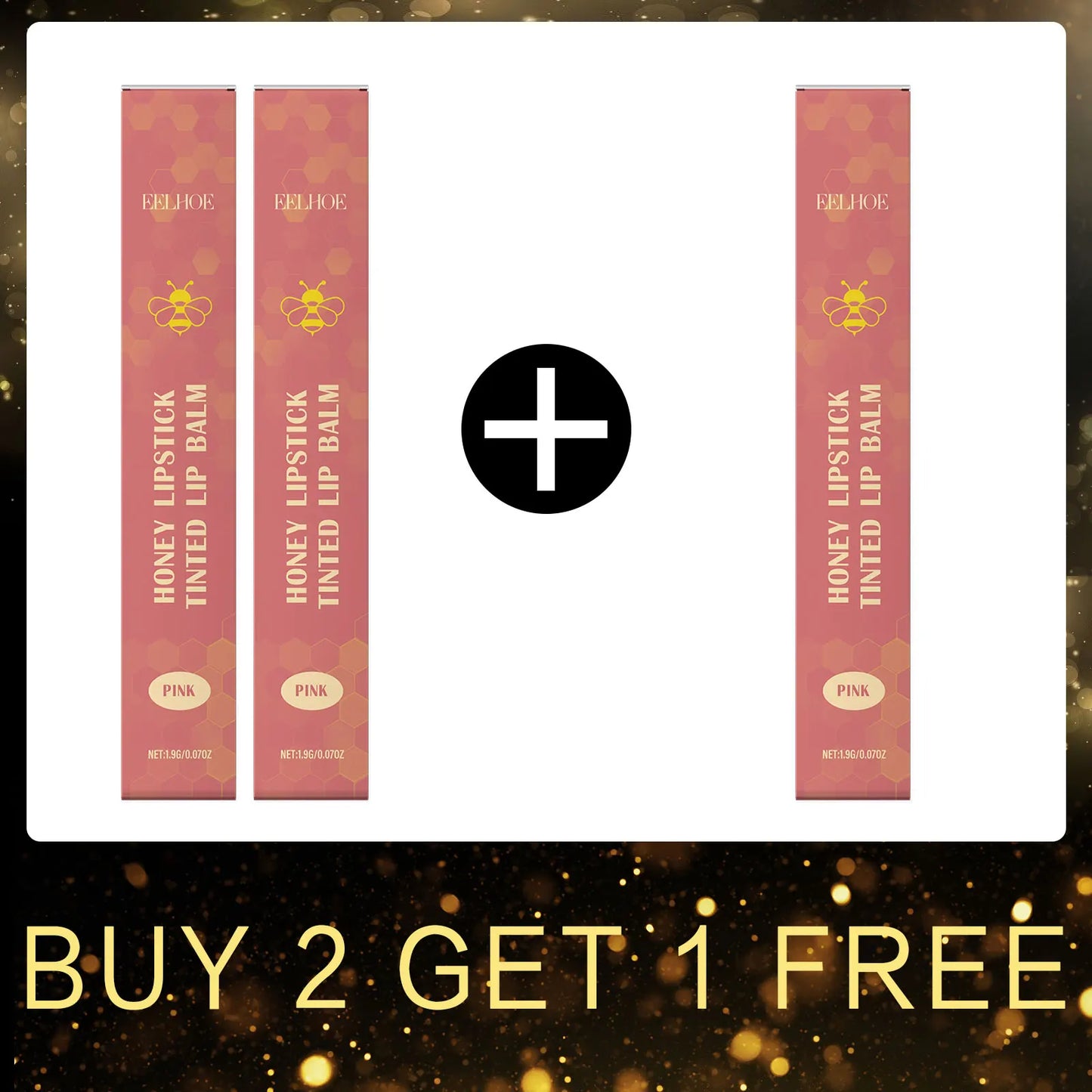 EELHOE Pink Honey Tinted Lip Balm with Vitamin E – 1.9g