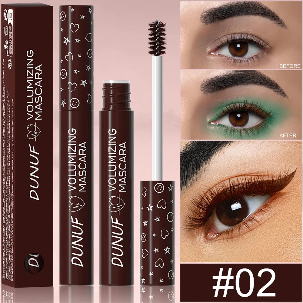 Colorful Waterproof Mascara – Green Blue Purple Curling & Lengthening