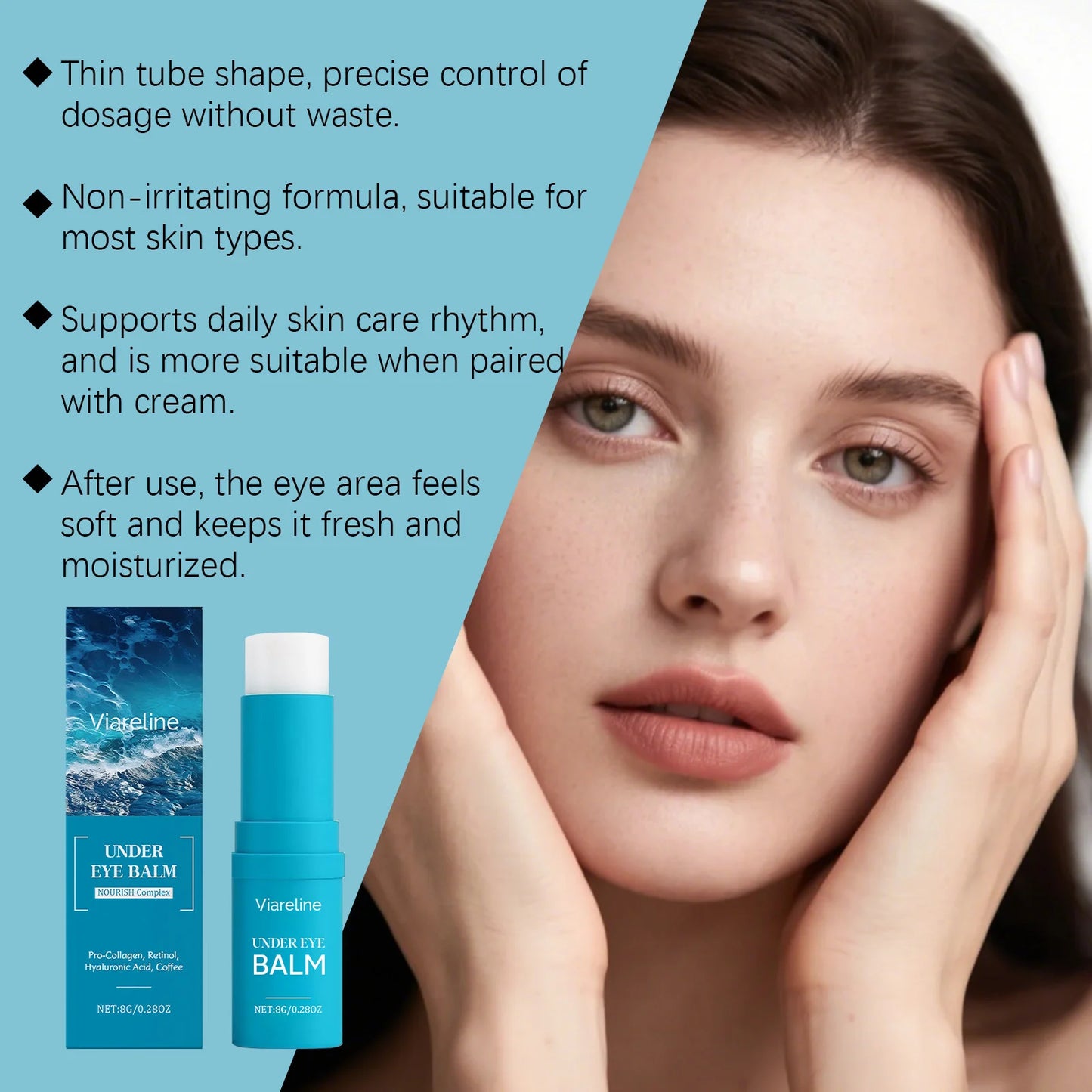 Hydrating Eye Cream Stick Reduce Wrinkles Fade Fine Lines Tightening Lifting Lightening Dark Circles Smooth Nourishing Eye Balm Peaceful Pleasures Health and Wellness