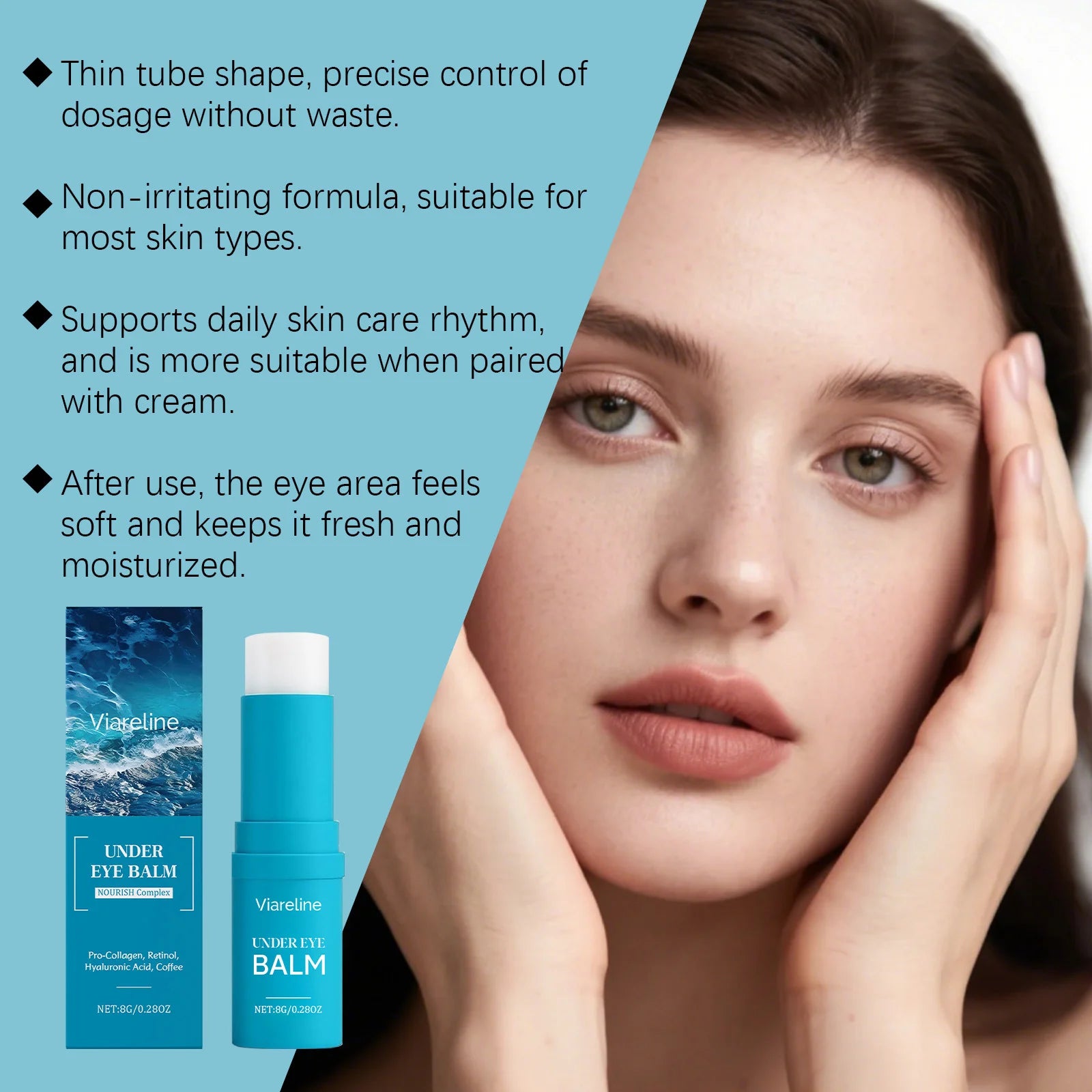 Hydrating Eye Cream Stick Reduce Wrinkles Fade Fine Lines Tightening Lifting Lightening Dark Circles Smooth Nourishing Eye Balm Peaceful Pleasures Health and Wellness