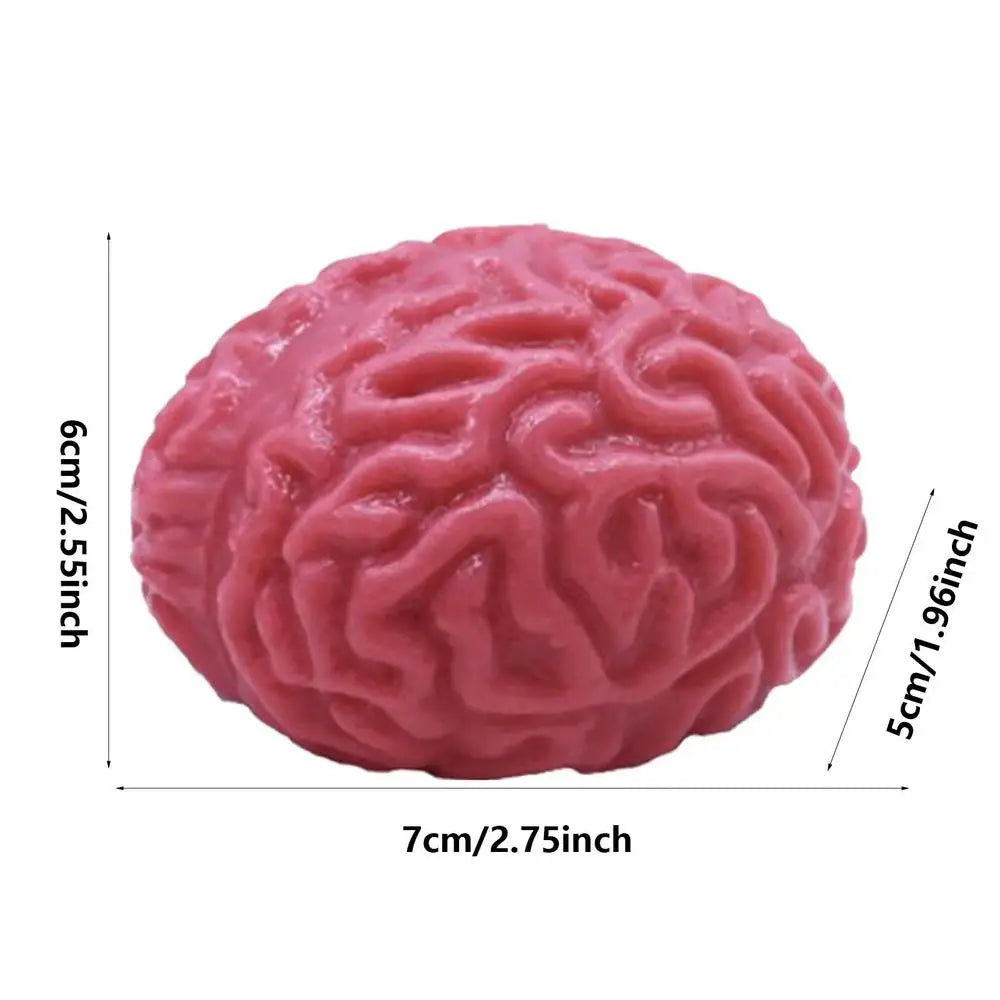 1Pcs Novelty Squishy Brain Toy Squeezable Fun Toys Relieve Stress Ball Cute Toy Cartoon Squeeze Nostress Toy Halloween Gifts Peaceful Pleasures Health and Wellness Red China Mainland