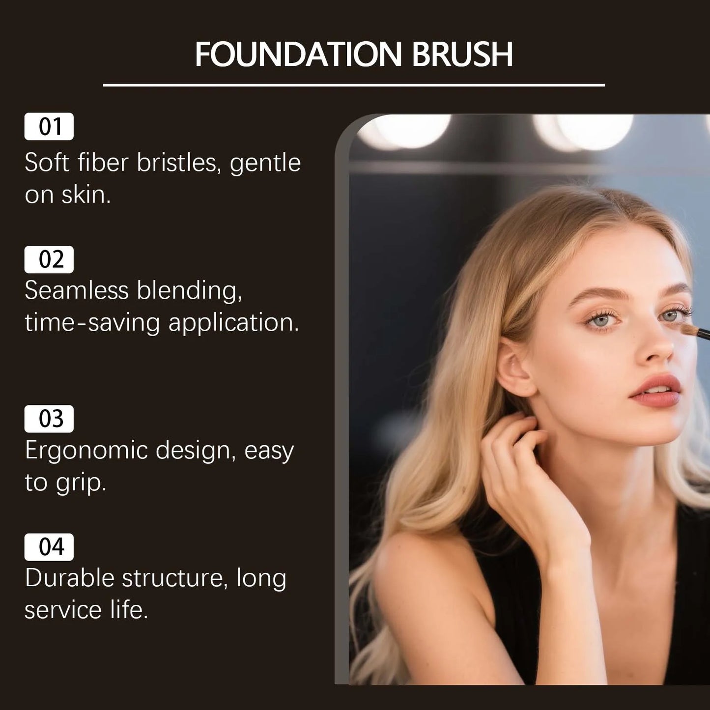 Flawless Foundation Brush – Soft, High Powder Absorption
