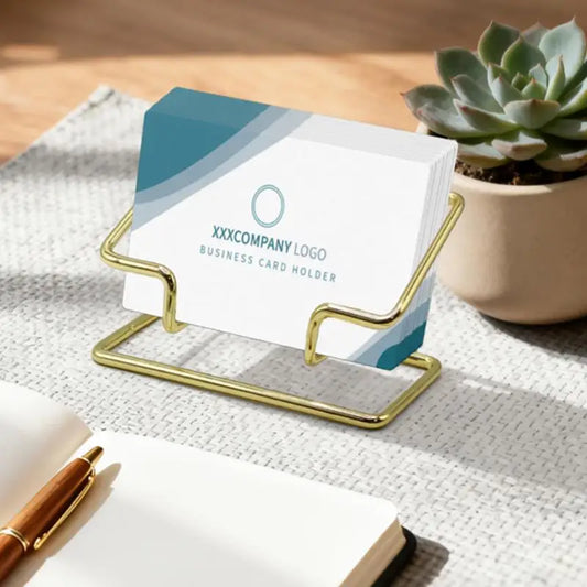 Metal Desktop Business Card Holder & Sign Display Stand Business Card Holder Oasis Select