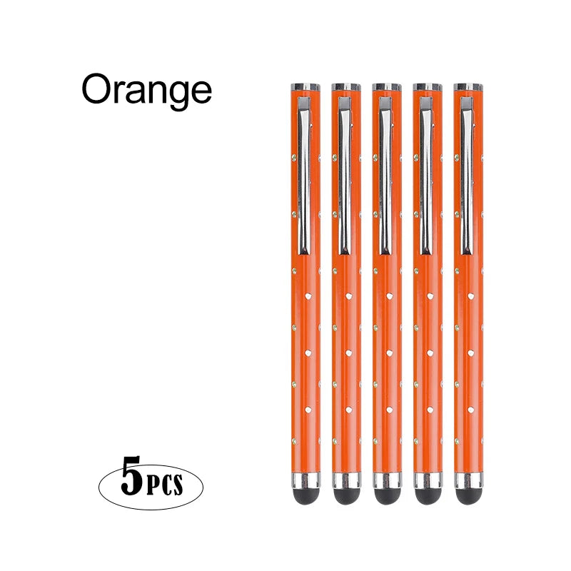 8.0 Mantianxing Capacitance Universal Stylus Pen Mobile Phone Touch Screen Accessories Metal Xiaomi Capacitive Pen Tablet Iphone Peaceful Pleasures Health and Wellness Orange(5pcs)
