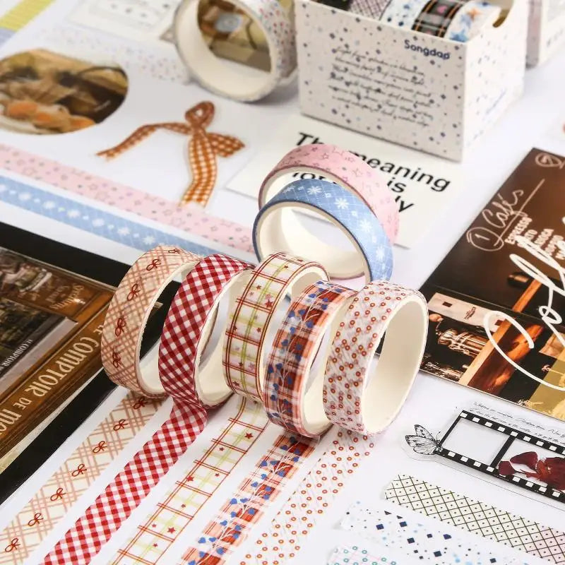 5-Pack Cherry Star Cartoon Washi Tape for Journals & Planners