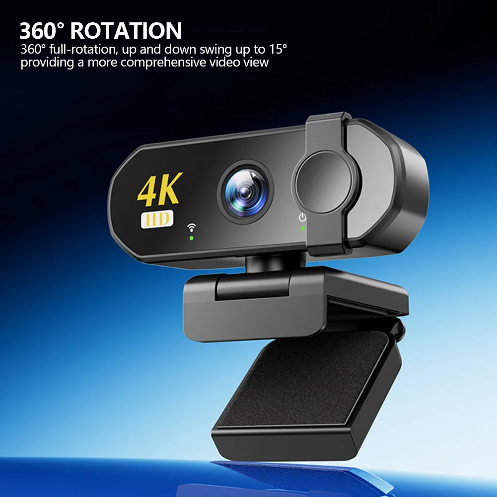 Fanmuran 4K USB Webcam – Auto-Focus, 120° Wide-Angle, Plug & Play