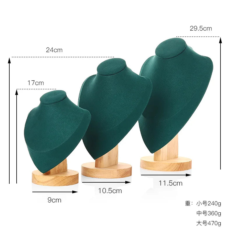 Model Bust Show Exhibitor Velvet Jewelry Display Necklace Pendants Mannequin Jewelry Stand Organizer 3 Colors Peaceful Pleasures Health and Wellness