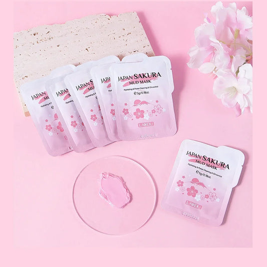 LAIKOU Sakura Eggplant Mud Mask 10pc – Pore Cleanse & Oil Control Clay Face Mask Oasis Select