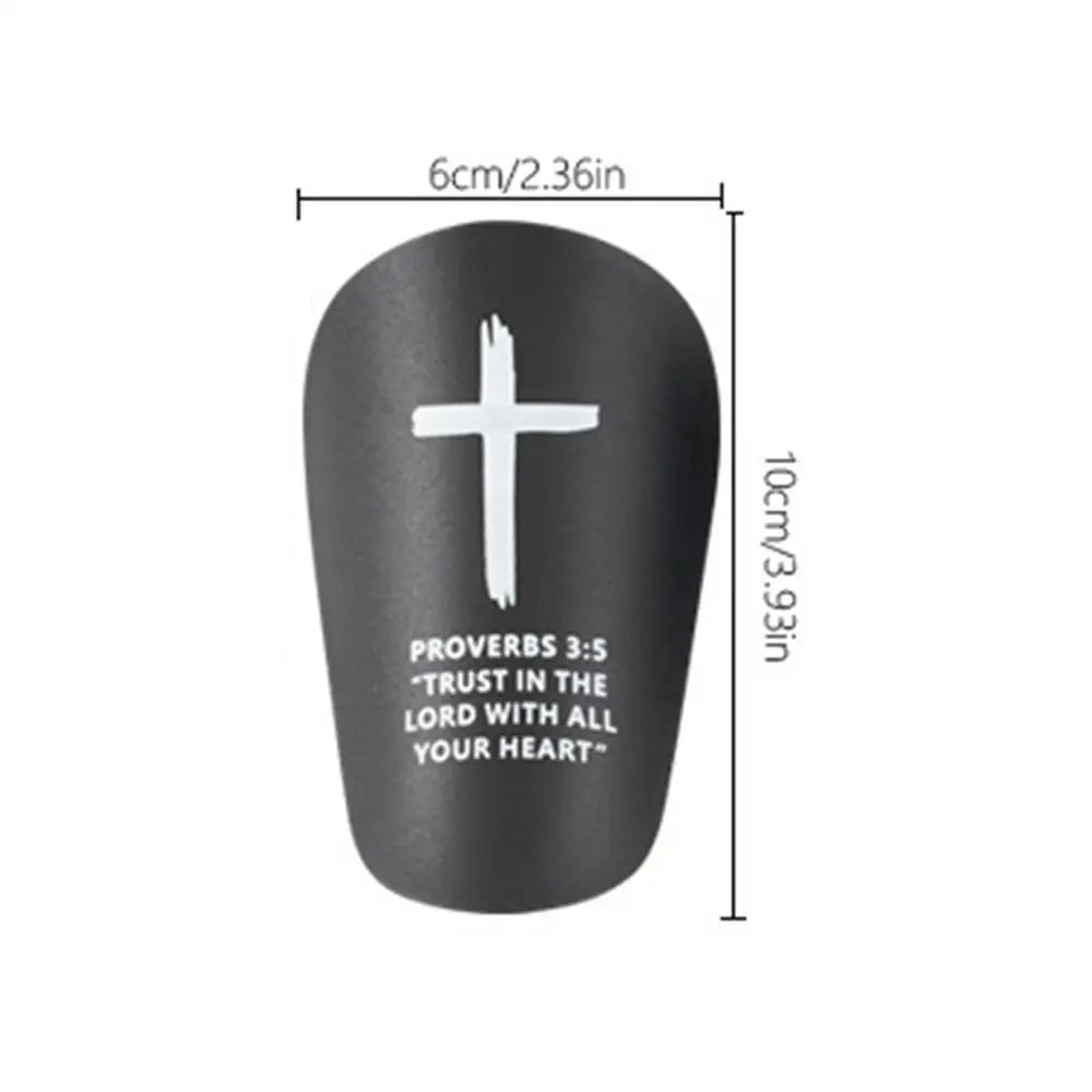 1 Pair Christian Shin Guards with Bible Verse Soccer Football Protective Pads for Adults & Youth, Inspirational Sports Gear Peaceful Pleasures Health and Wellness Black S