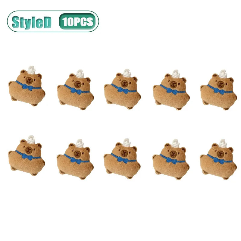 Capybara Plushie Keyring – Cute Anime Bread Topper Fluffy Toy