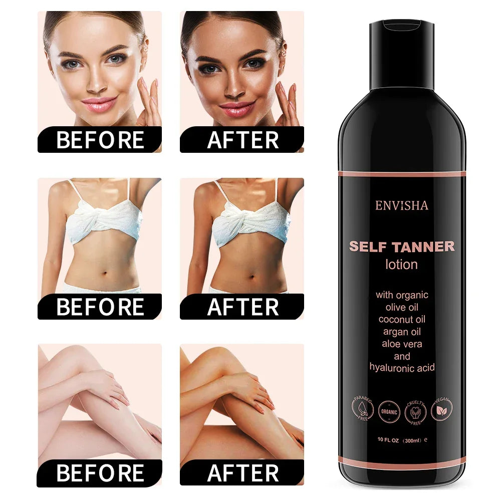 ENVISHA Organic Self Tanning Lotion – 300ml Self Tanner ENVISHA
