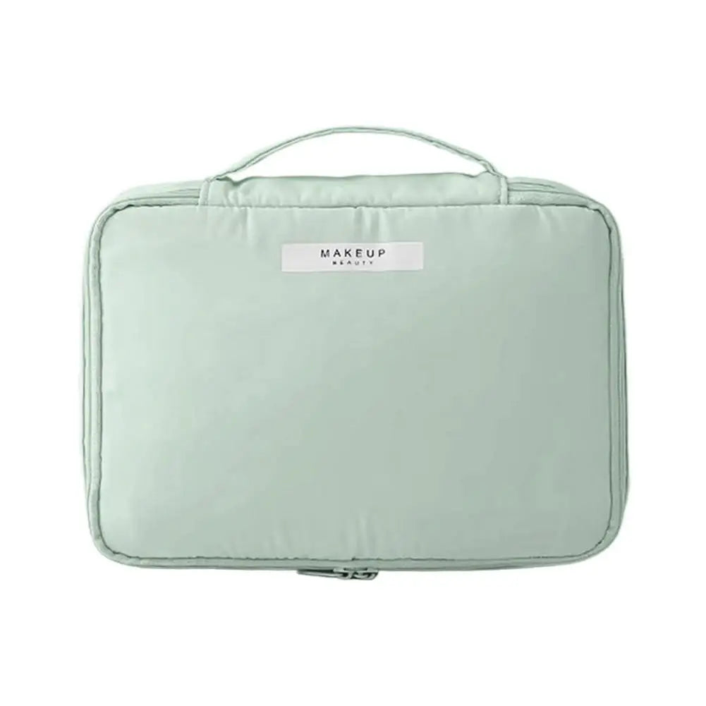 Travel Cosmetics Storage Bag Large Capacity Detachable Makeup Bag with Brush Holder Waterproof Toiletry Bag for WomenWashing Bag Peaceful Pleasures Health and Wellness Green