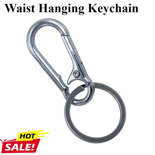 Stainless Steel Carabiner Keychain Clip | Waist Belt Key Ring Carabiner Key Ring Peaceful Pleasures Health and Wellness