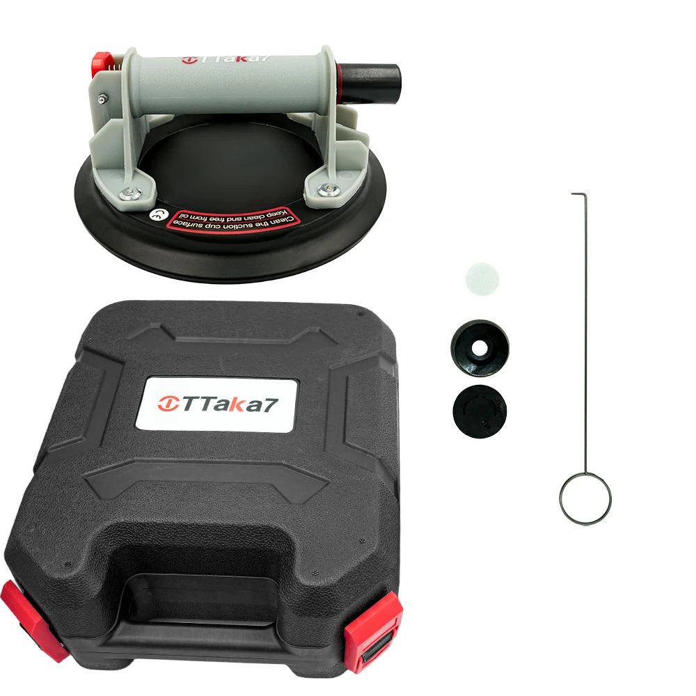 Upgraded Vacuum Suction Cup 200kg Load Capacity Heavy-duty Ceramic Tile Adsorption Granite Glass Lifting Vacuum Spreader Peaceful Pleasures Health and Wellness 1PC with plastic box 3