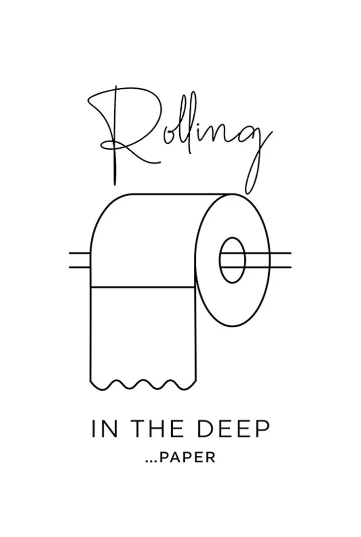 Funny Music Lover Bathroom Humor Quote Canvas Wall Art