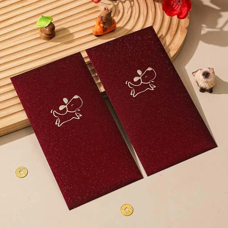 6-Pack Hot Stamping Lucky Money Red Envelopes – Birthday & Wedding