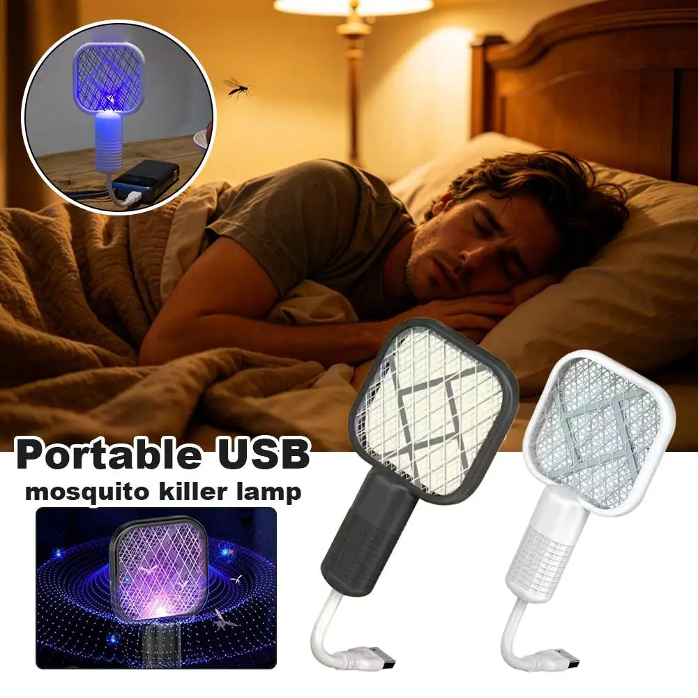2-in-1 USB Mosquito Killer Lamp & Electric Fly Swatter UV Trap