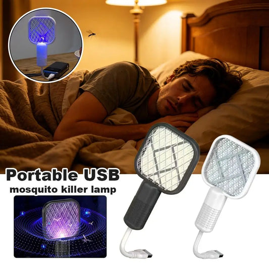 2-in-1 USB Mosquito Killer Lamp & Electric Fly Swatter UV Trap UV Insect Trap Peaceful Pleasures Health and Wellness