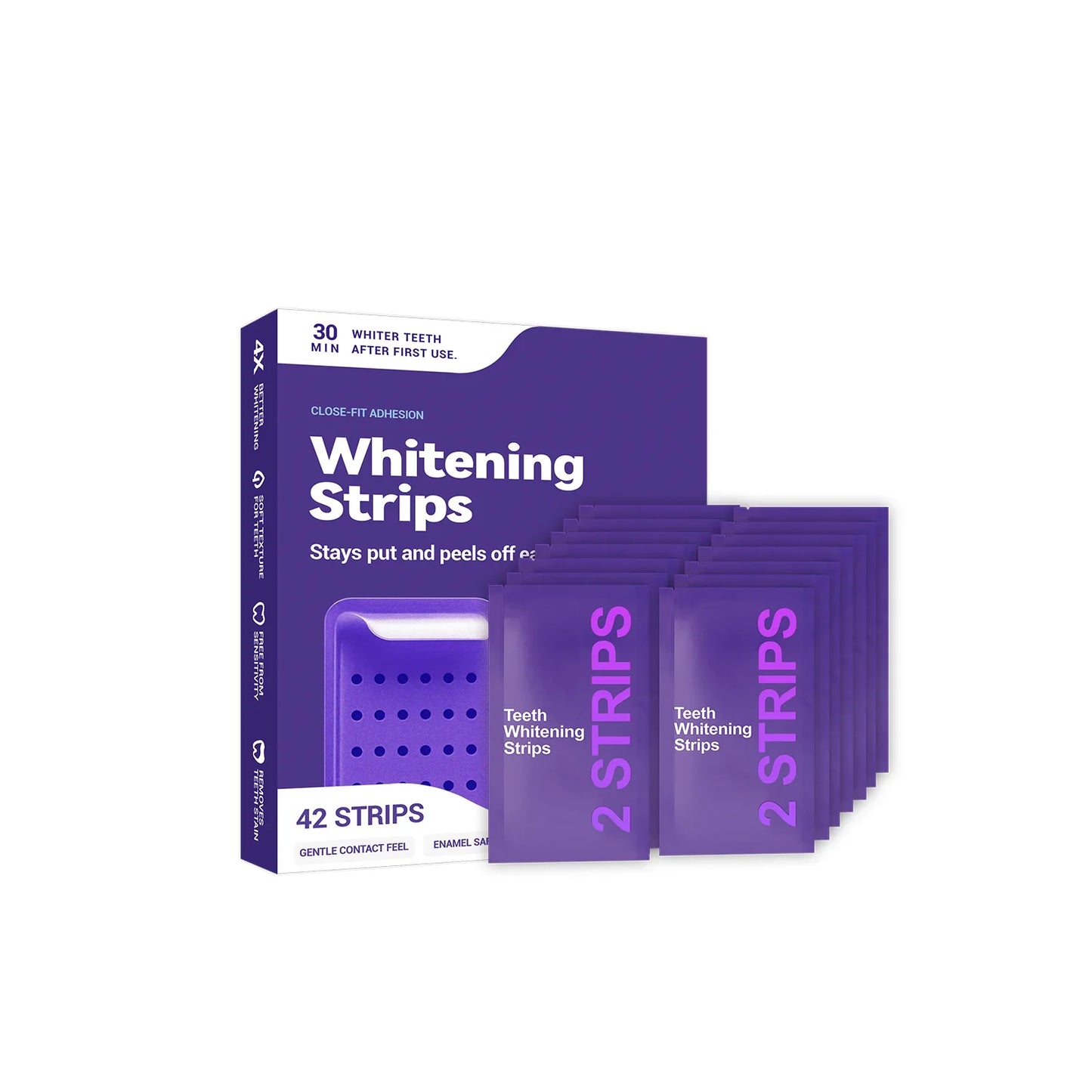 Purple Teeth Whitening Strips | FEIMUKO Bright Smile