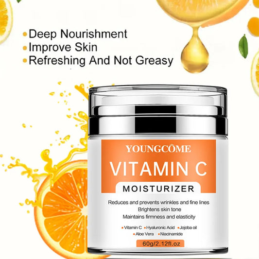 YOUNGCOME VitaminC Face Cream SkinCare Pigment Spots Freckles Remover Whitening Moisturizing Anit-Aging Beauty Health Cosmetics Peaceful Pleasures Health and Wellness