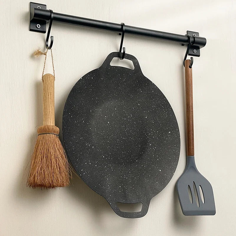 Roasting Round Pans Korean Aluminum Nonstick Grill Top Griddle Pan Bbq Fry Grill Outdoor Cast Iron Barbecue Griddles Grill Pans Peaceful Pleasures Health and Wellness