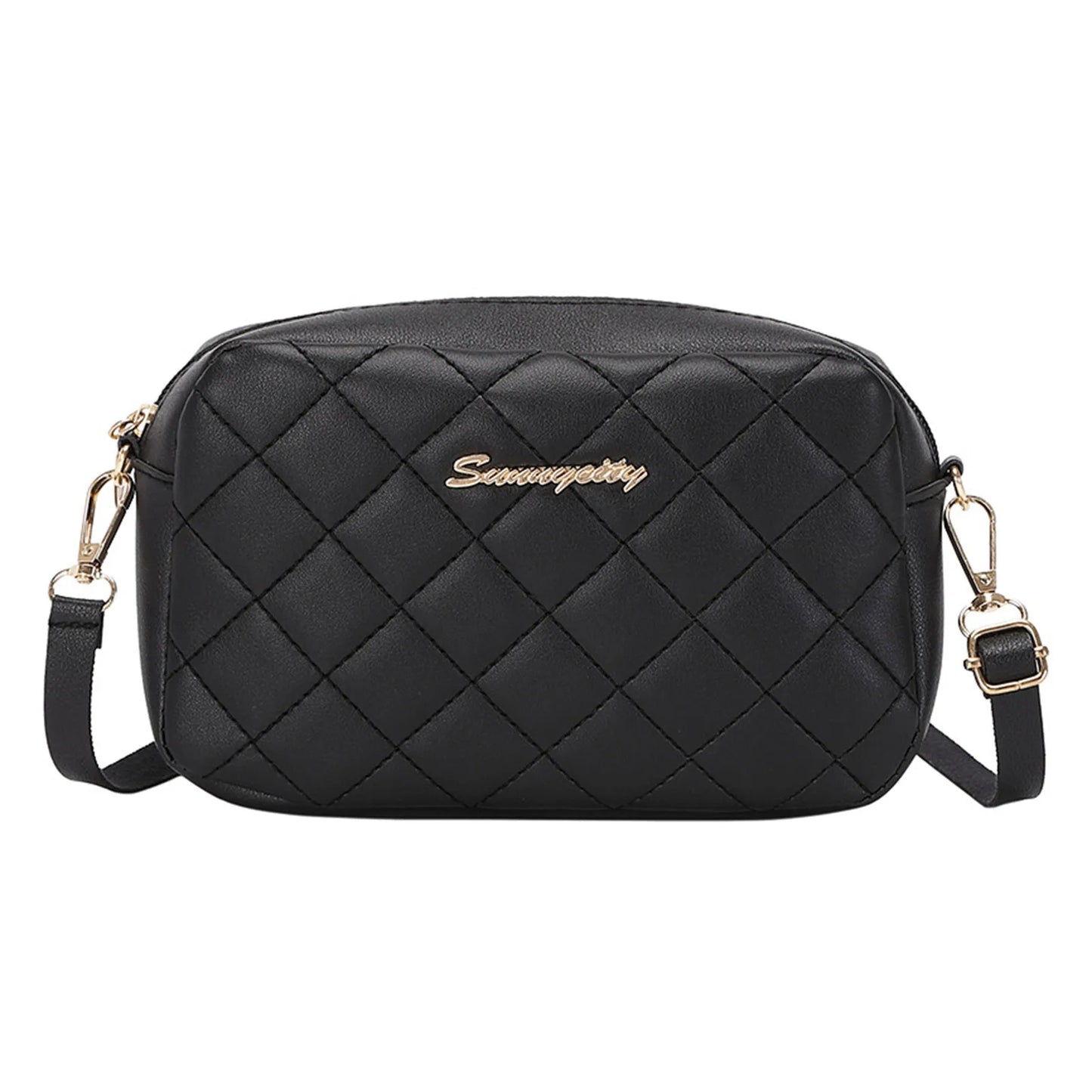 Square Shoulder Bag for Women Vintage Solid Color Square Crossbody Bags Suitable for Women Girls Gift Peaceful Pleasures Health and Wellness black