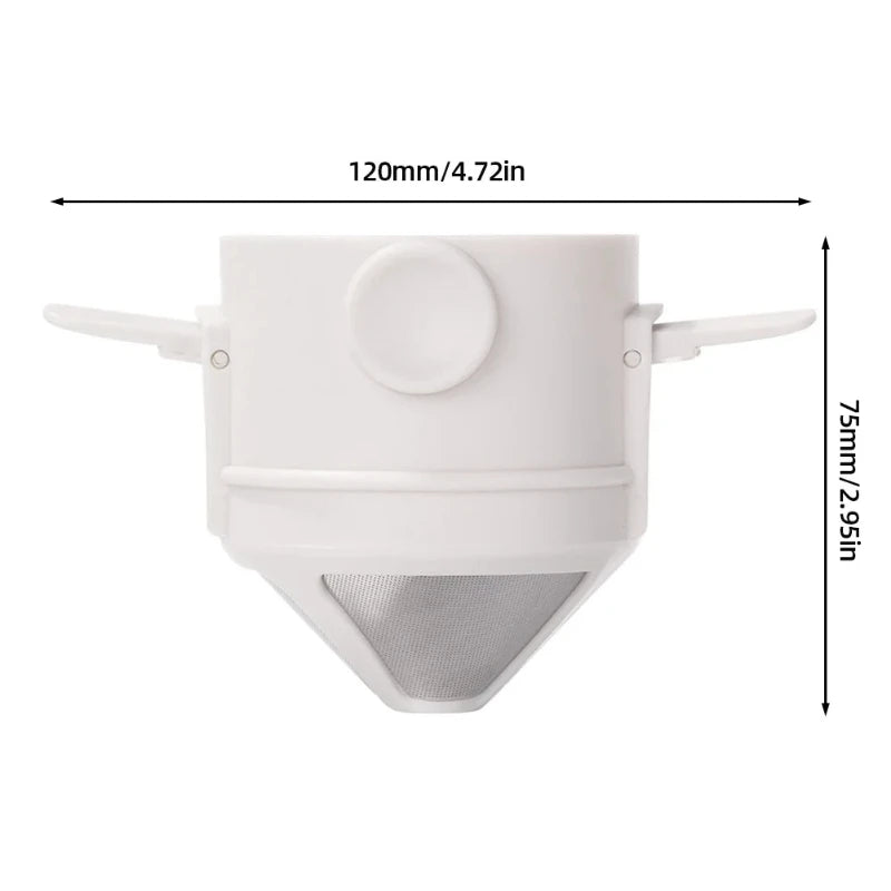 Foldable Portable Coffee Filter Coffee Maker Drip Coffee Tea Holder Reusable Paperless Pour Over Coffee Dripper Funnel brewer Peaceful Pleasures Health and Wellness