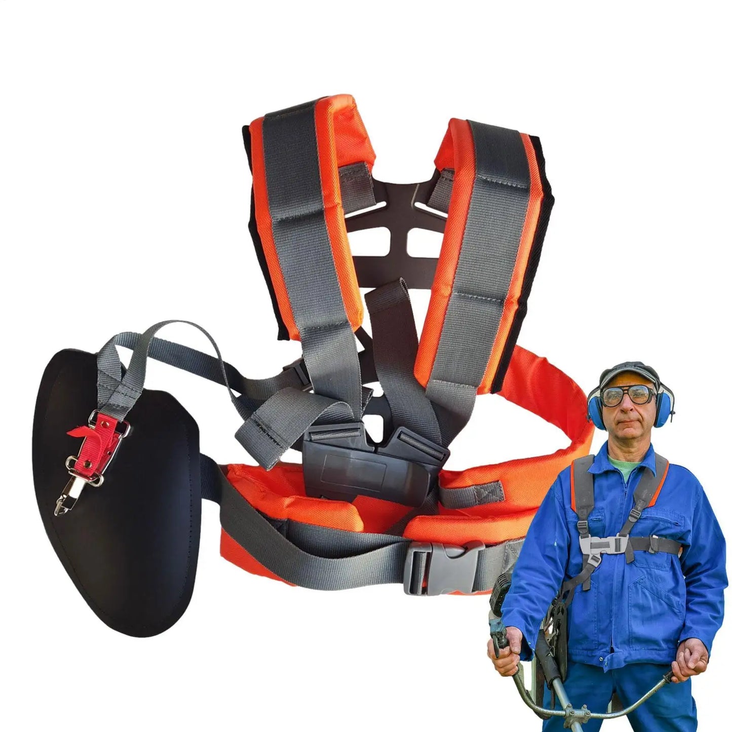 Padded Double Shoulder Harness Strap for Trimmer & Brush Cutter