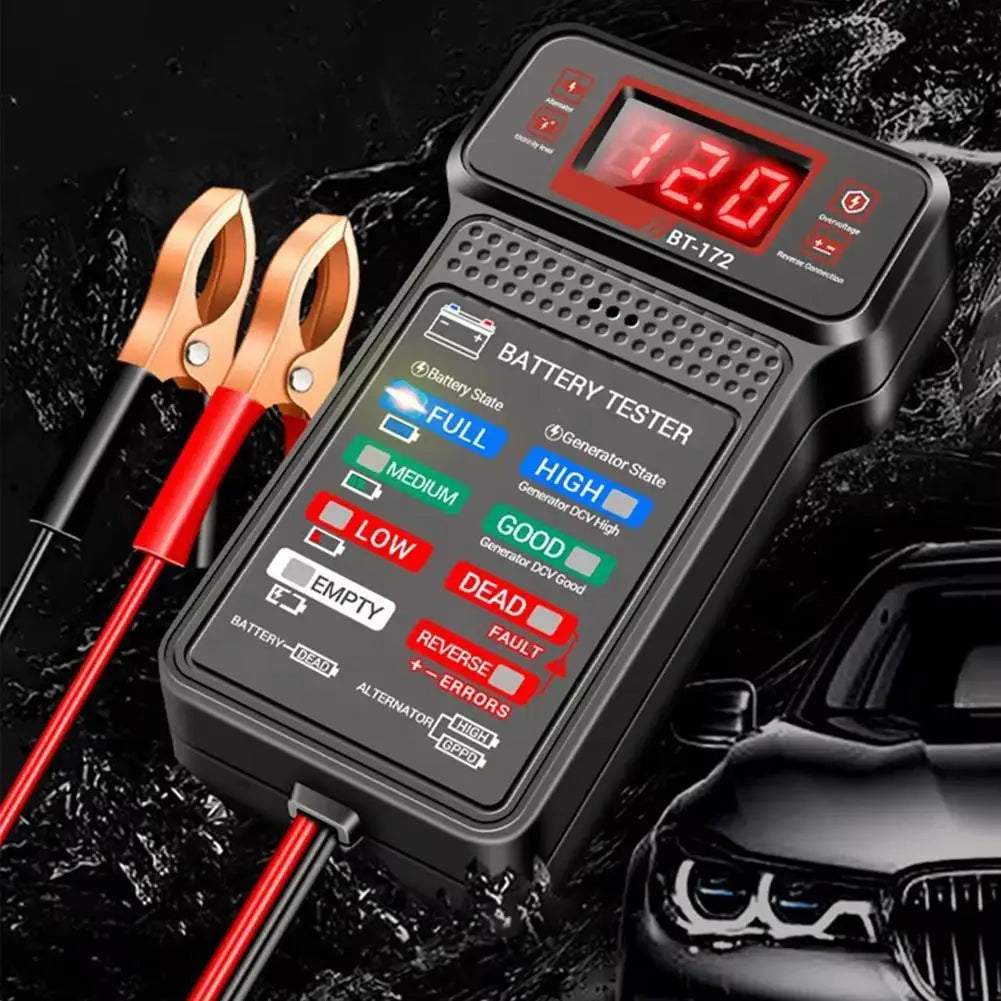 Multi-function 12V Battery Tester for Auto Maintenance Peaceful Pleasures Health and Wellness