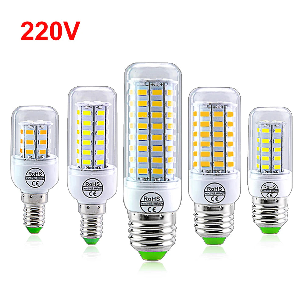 AC 220V E14 E27 LED Corn Bulb 24 36 56 72 LEDs 5730SMD Lampada LED Household Chandelier Spotlight Replacement Halogen Lamp Peaceful Pleasures Health and Wellness
