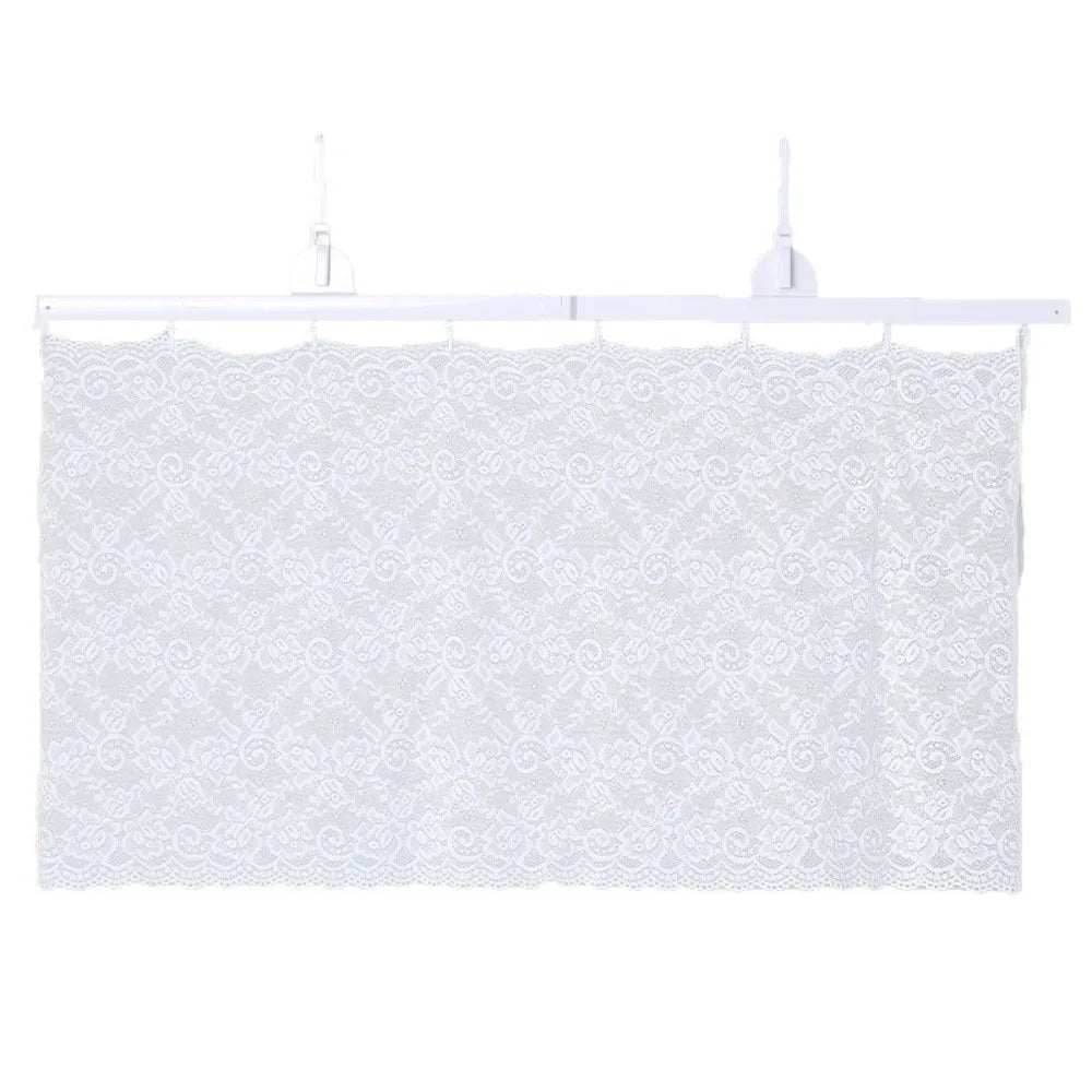 Lace AC Wind Deflector Curtain | Retractable Dust Cover 90×50cm